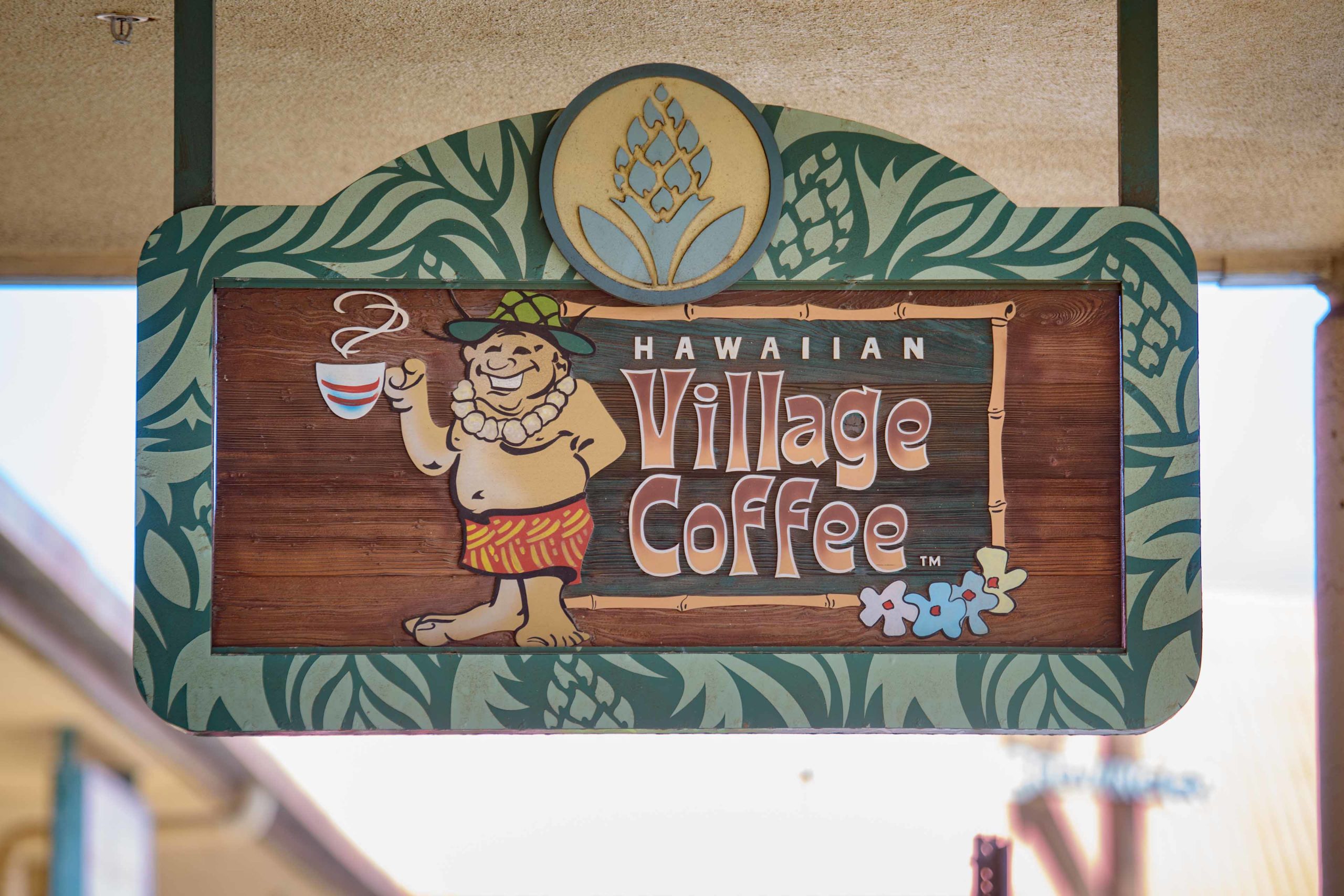 Hawaiian Village Coffee Sign
