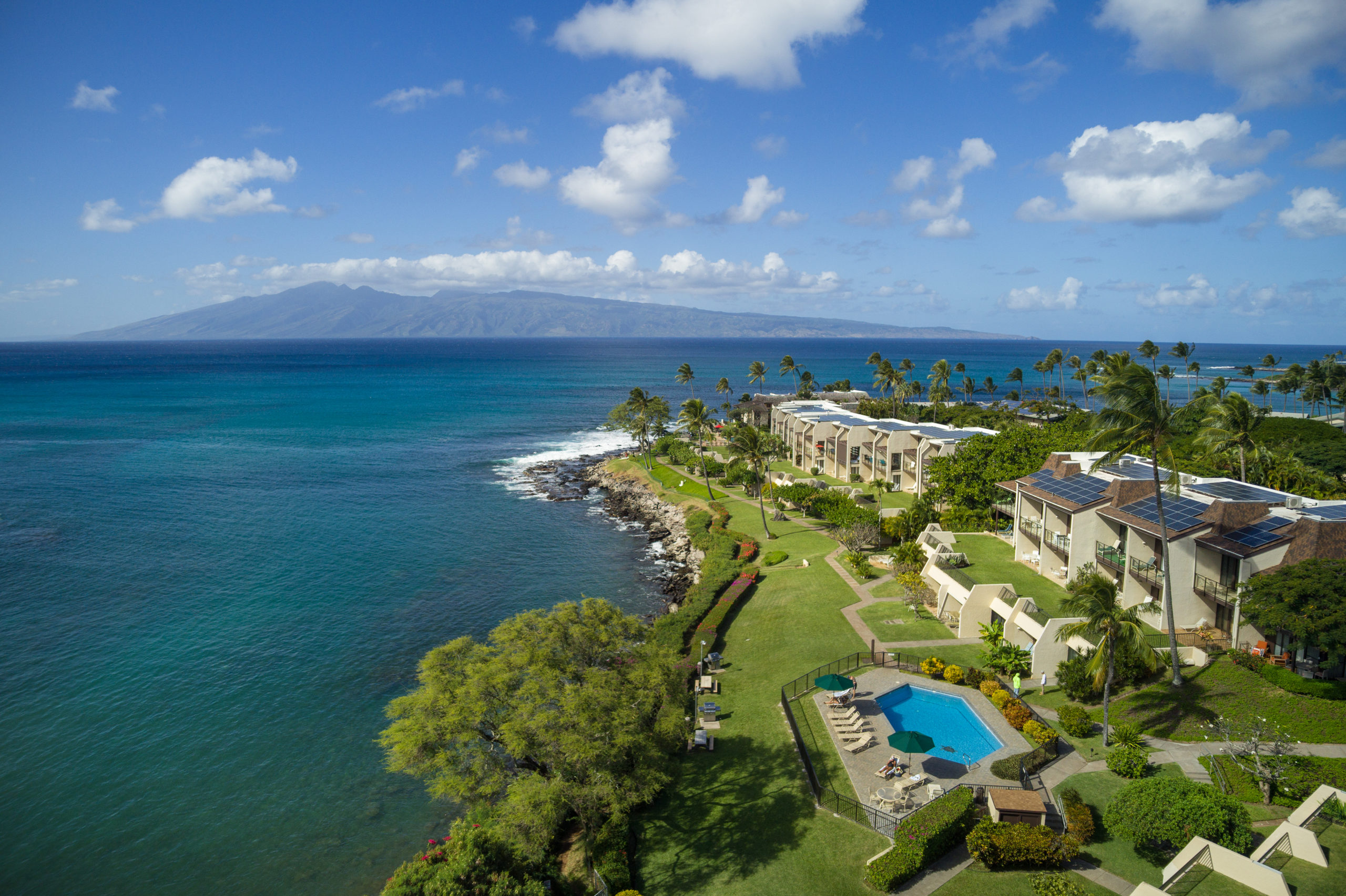 Aerial View of Honokeana Cove in the Napili Kahana Honokowai Community