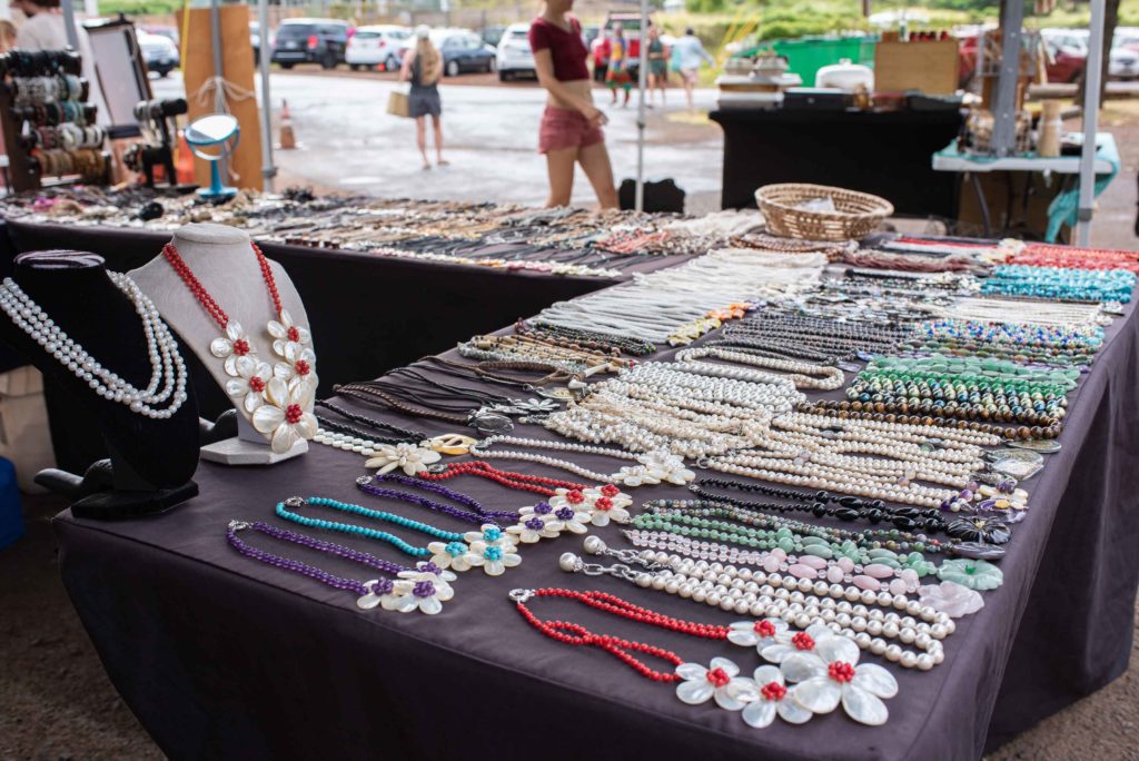 Jewelry at Napili Farmers Market on Maui