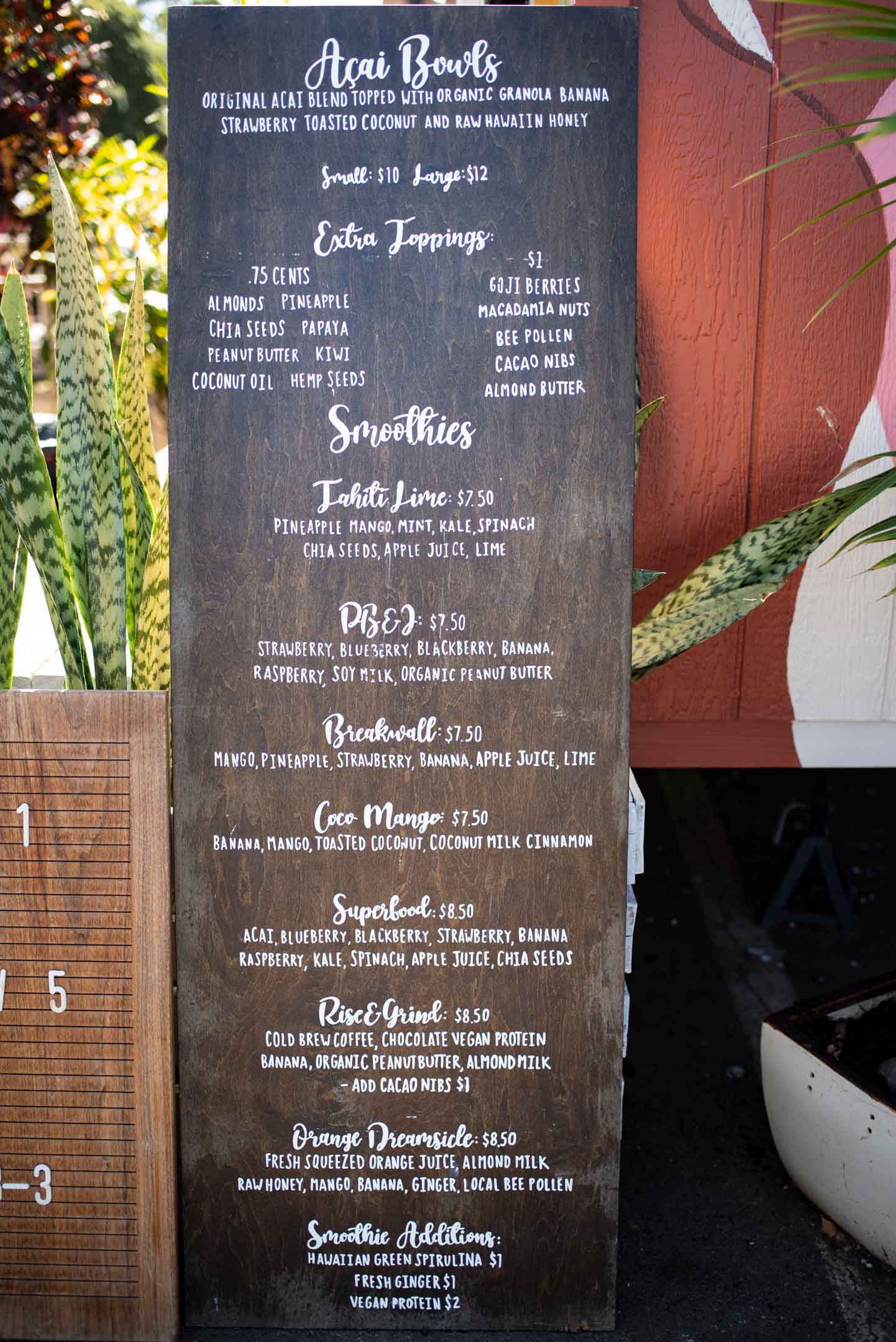 Baya Bowls Menu