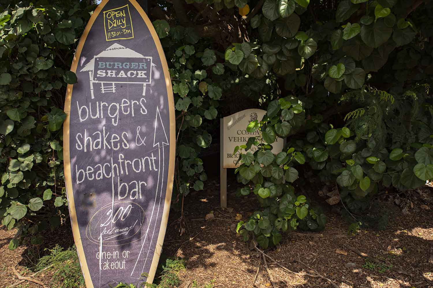 Welcome Sign from DT Fleming Beach for The Burger Shack Ritz Carlton Maui