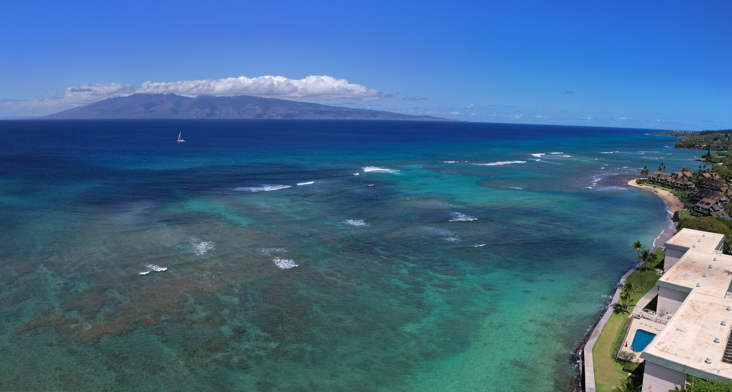 Kahana Reef Aerial View, Maui