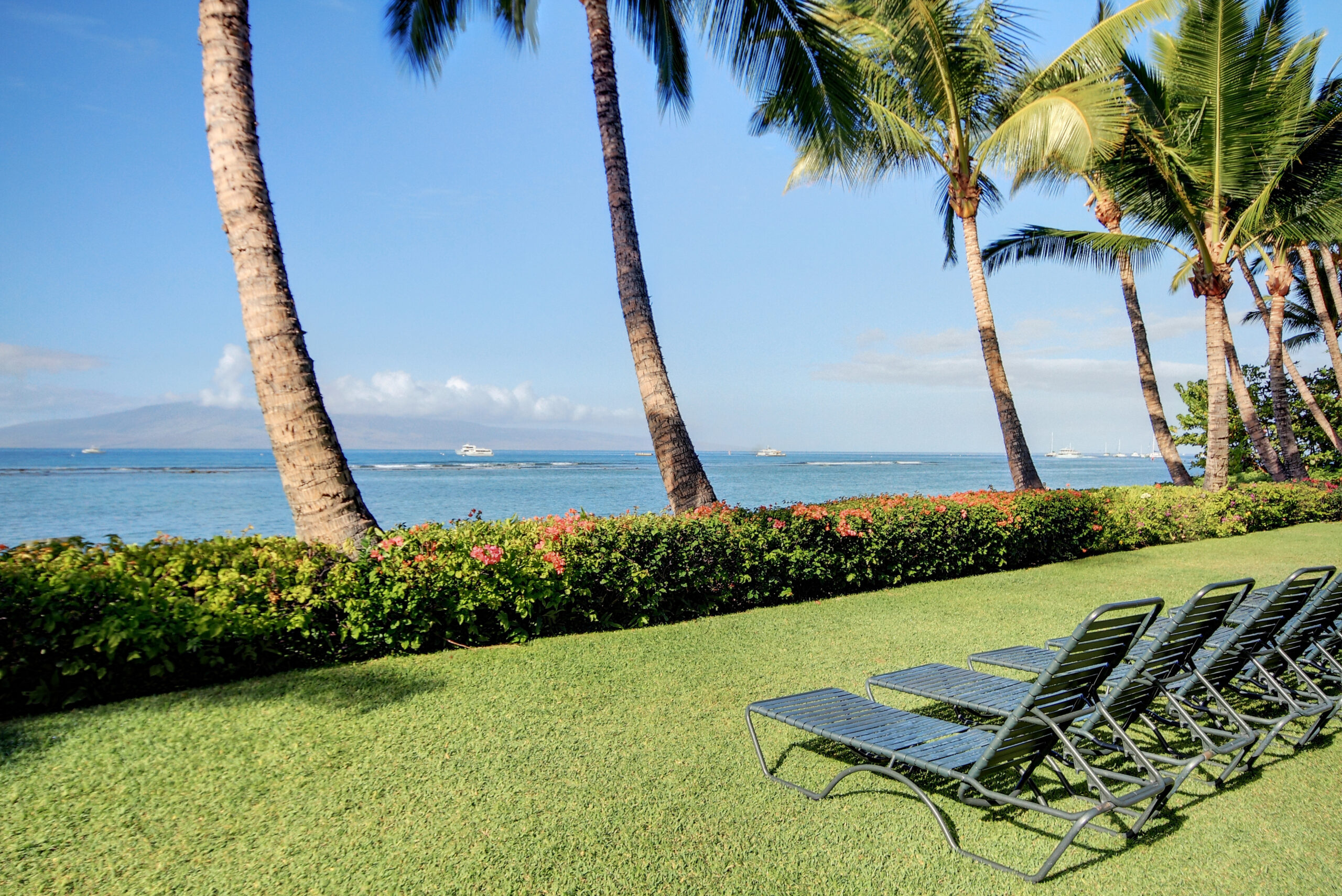 Lahaina Shores Front Lawn and Ocean Views