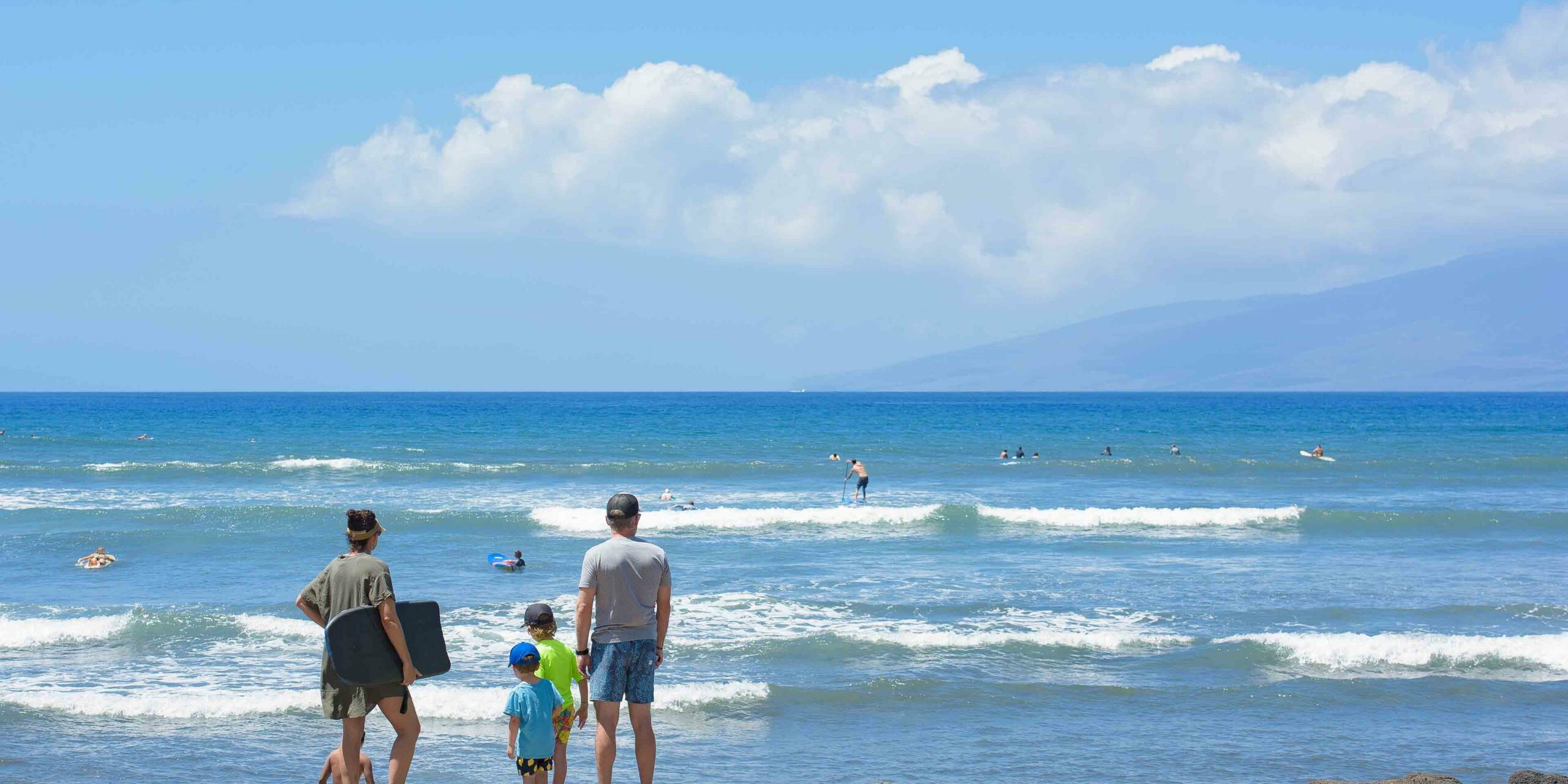 Watching the surf at Launiupoko Beach Park