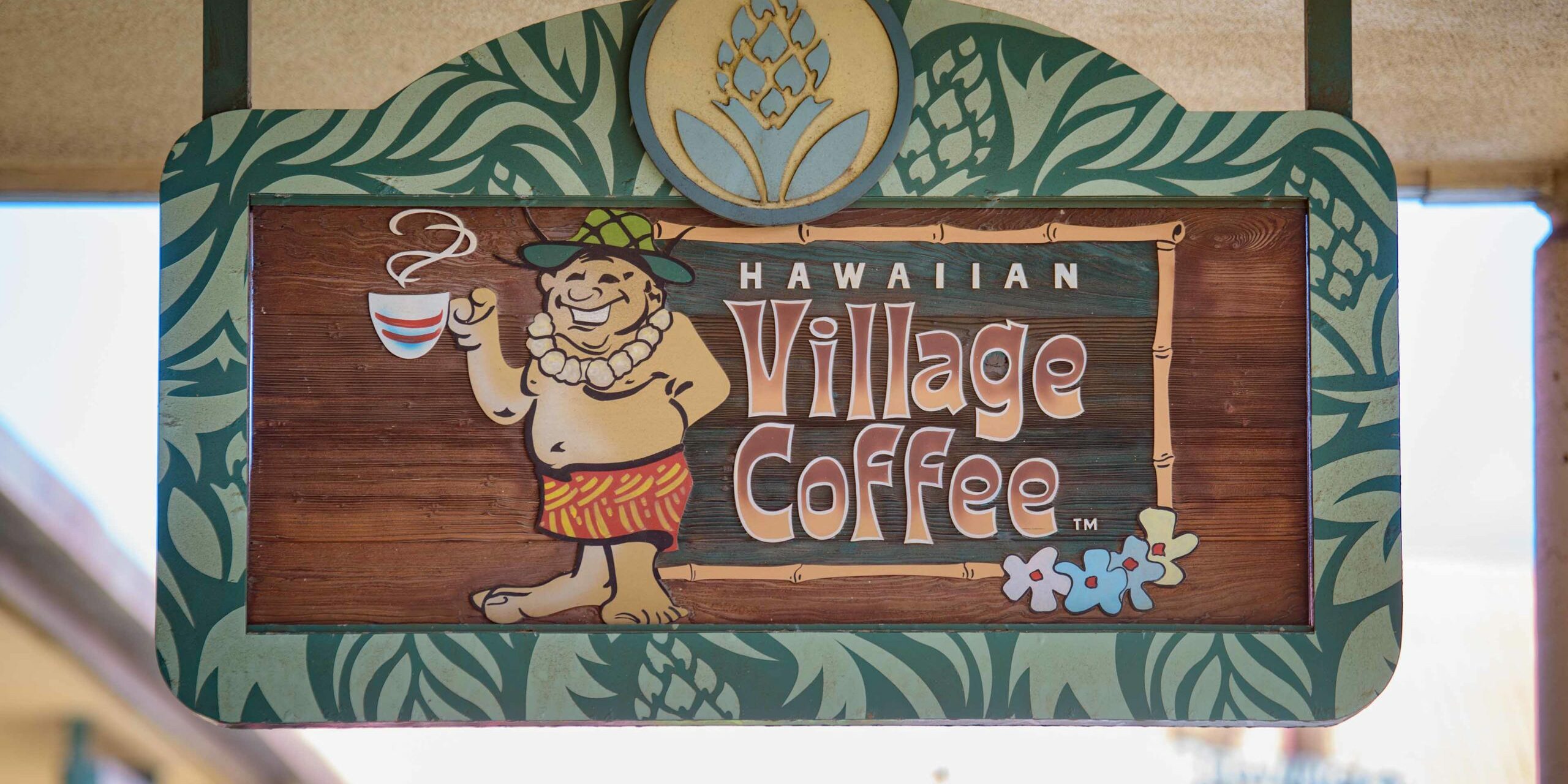 Hawaiian Village Coffee Sign