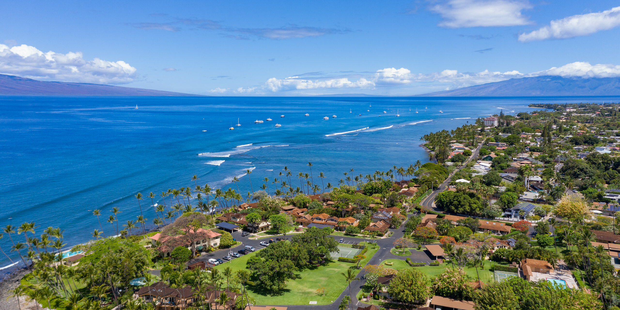 Lahaina Town West Maui Aerial Views